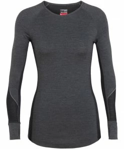 Icebreaker Women's BodyfitZone Merino 260 Zone Long Sleeve Crewe Thermal Top