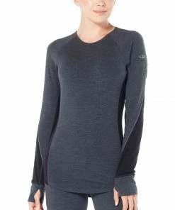 Icebreaker Women's BodyfitZone Merino 260 Zone Long Sleeve Crewe Thermal Top