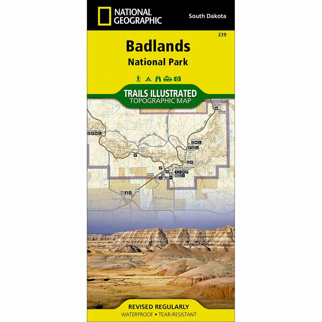 National Geographic Maps Badlands National Park Map 3 National Geographic Maps Badlands National Park Map