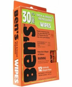 Adventure Medical Kits Ben's 30% DEET Tick & Insect Repellent Wipes-12/Box