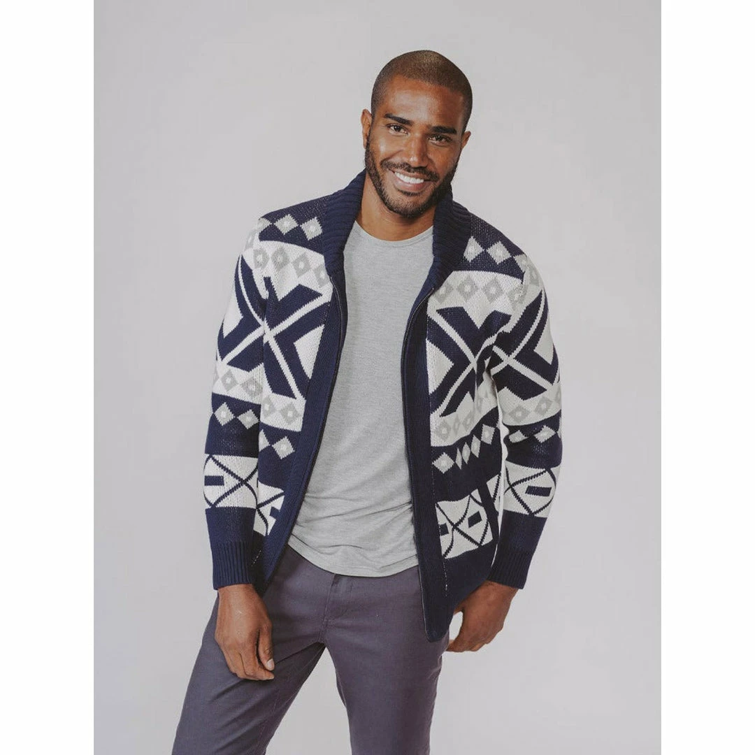 The Normal Brand Men's Nordic Full-Zip Cardigan 4 The Normal Brand Men's Nordic Full-Zip Cardigan