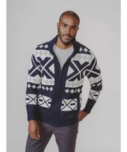 The Normal Brand Men's Nordic Full-Zip Cardigan 9 The Normal Brand Men's Nordic Full-Zip Cardigan