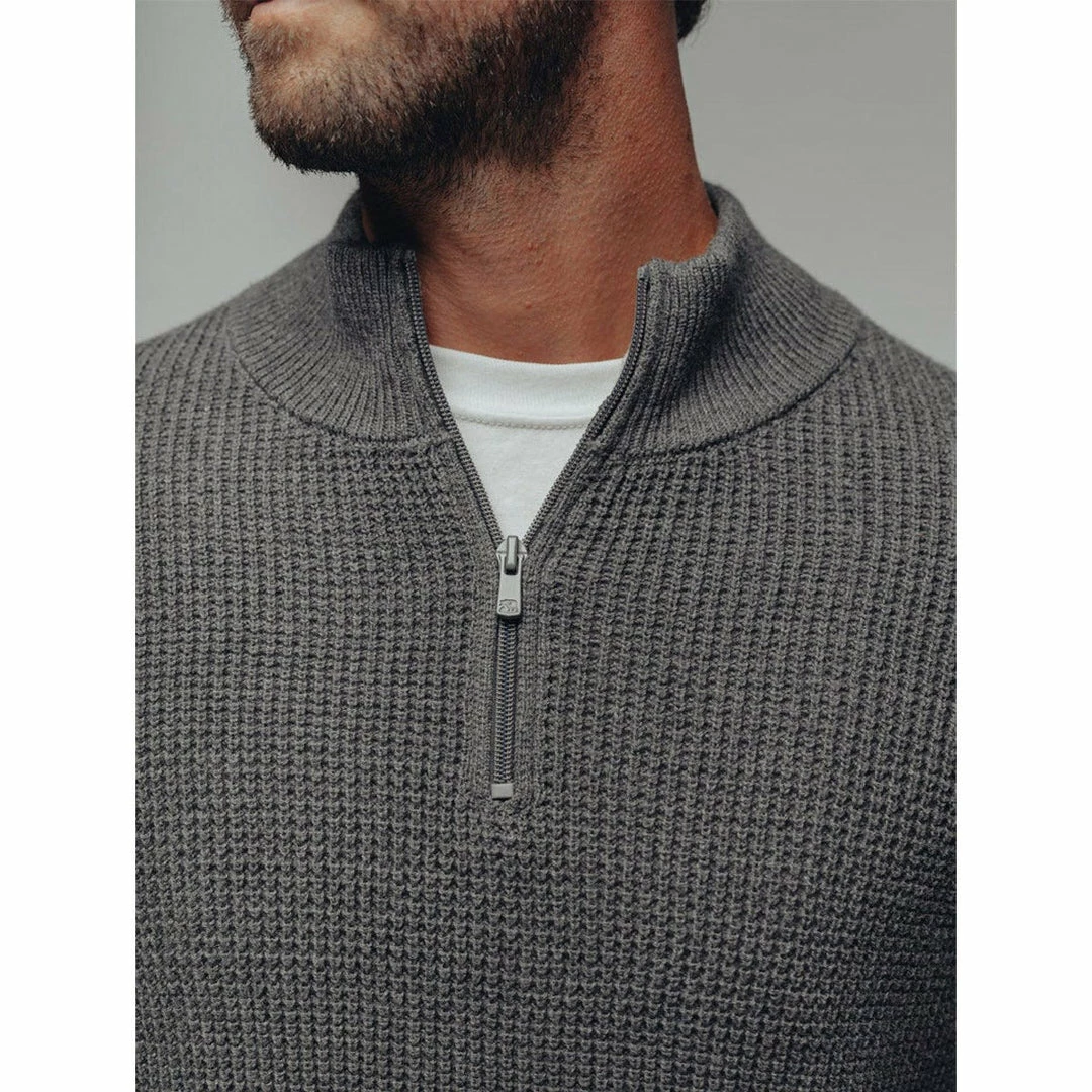 The Normal Brand Men's Waffle Knit Quarter Zip Pullover 6 The Normal Brand Men's Waffle Knit Quarter Zip Pullover