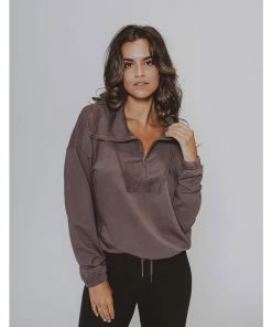 The Normal Brand Women's Classic Terry Looped Half Zip