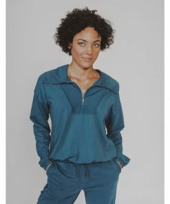 The Normal Brand Women's Classic Terry Looped Half Zip