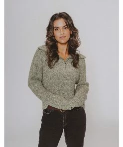 The Normal Brand Women's Dani Quarter Zip Sweater