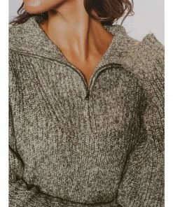 The Normal Brand Women's Dani Quarter Zip Sweater 12 The Normal Brand Women's Dani Quarter Zip Sweater