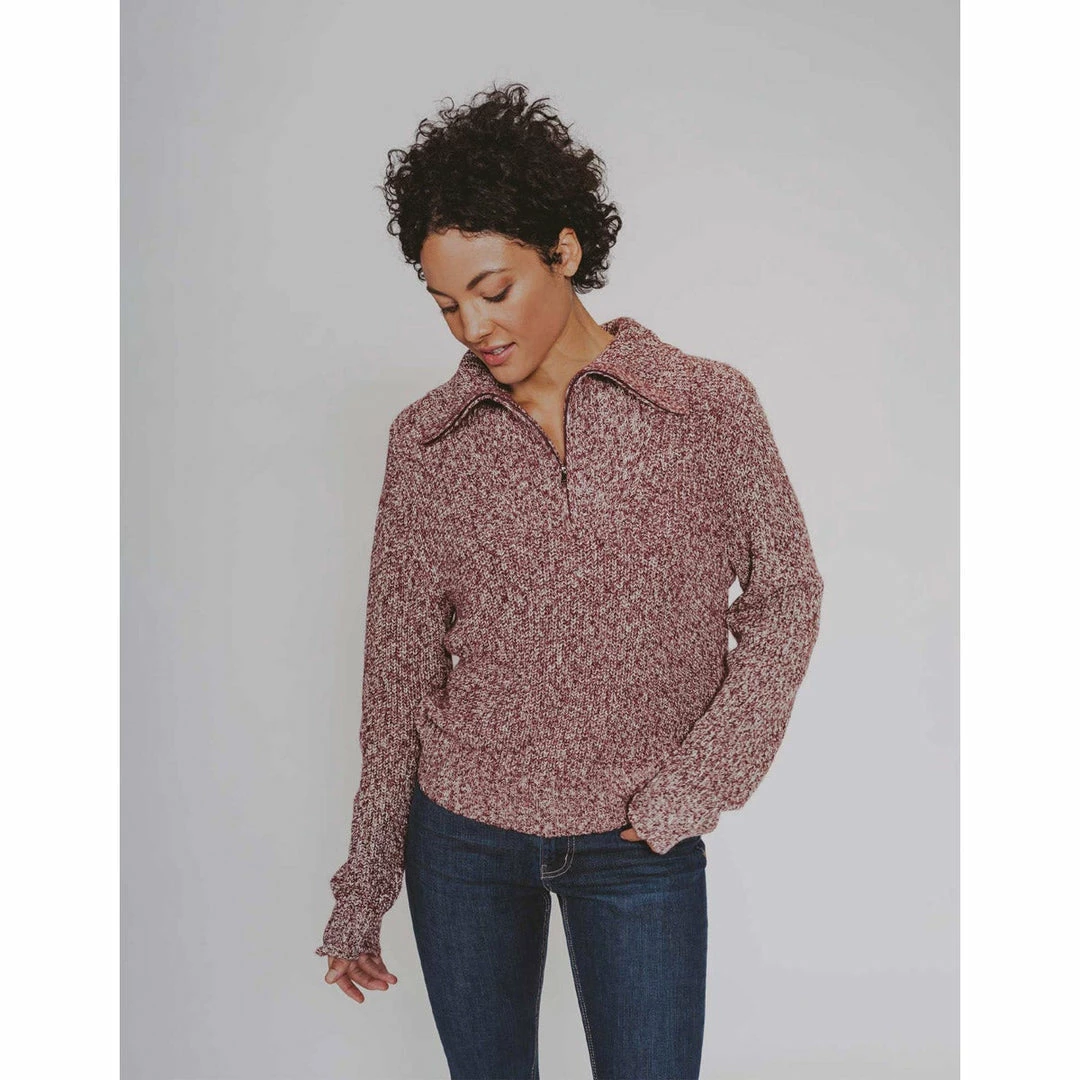 The Normal Brand Women's Dani Quarter Zip Sweater 6 The Normal Brand Women's Dani Quarter Zip Sweater