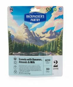 Backpacker's Pantry Granola With Bananas, Almonds & Milk - Serves 2 Camp & Hike