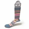 FITS Men Medium Hiker Striped Crew Socks