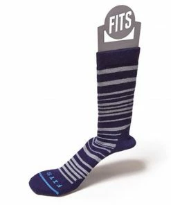 FITS Men Medium Hiker Striped Crew Socks