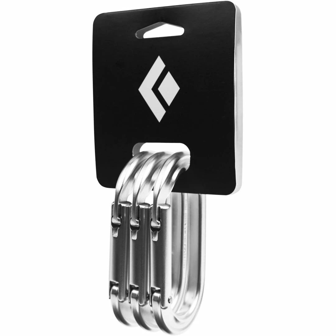 Black Diamond Climb Oval Keylock 3 Pack 3 Black Diamond Climb Oval Keylock 3 Pack