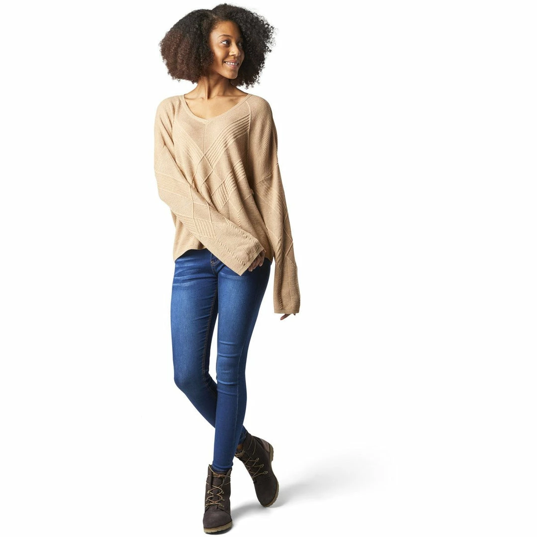 Smartwool Women's Shadow Pine Cable V-Neck Sweater - Clearance 4 Smartwool Women's Shadow Pine Cable V-Neck Sweater - Clearance
