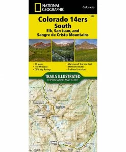 National Geographic Maps Camp & Hike Trails Illustrated Map: Colorado 14ers South (San Juan, Elk, And Sangre De Cristo Mountains)