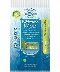 Sea To Summit Camp & Hike Trek & Travel Wilderness Bath Wipes XL-8 Pack