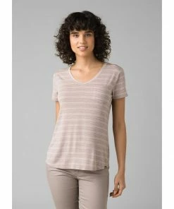 PrAna Women's Foundation Short Sleeve V-neck