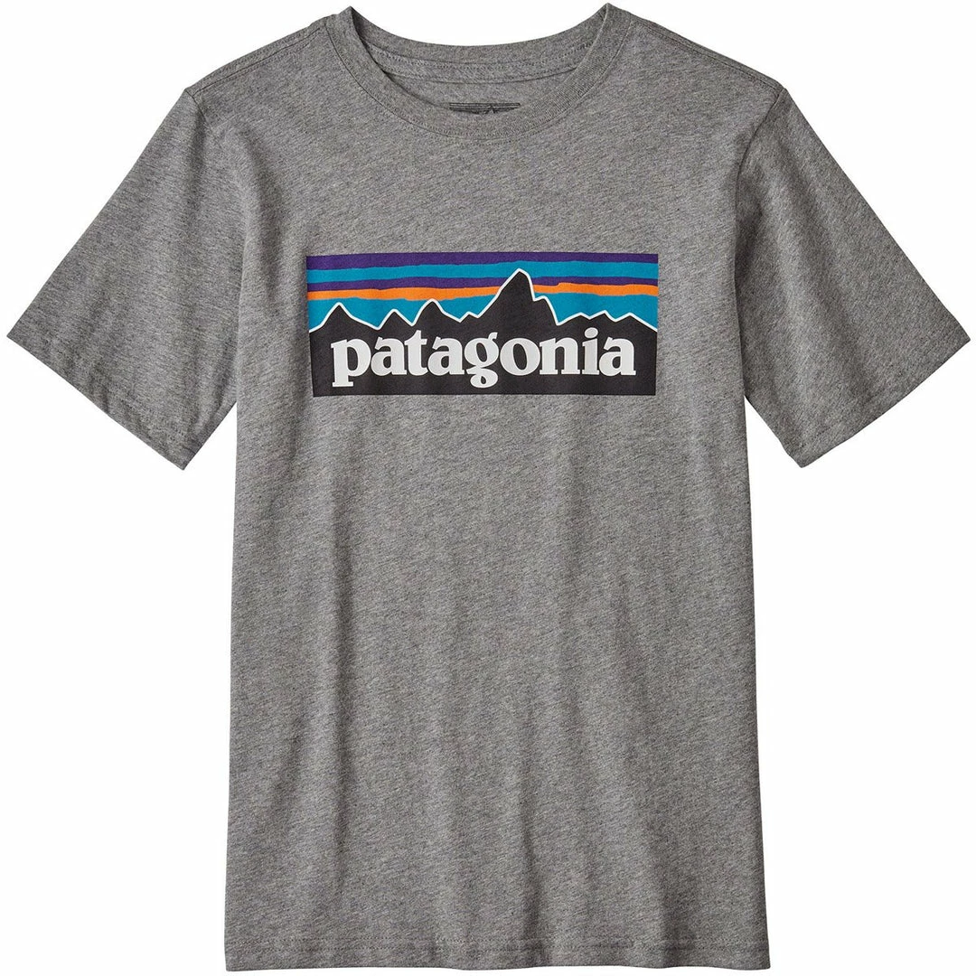Patagonia Kids Boys' P-6 Logo Organic Cotton T-Shirt 3 Patagonia Kids Boys' P-6 Logo Organic Cotton T-Shirt