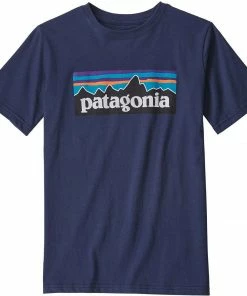 Patagonia Kids Boys' P-6 Logo Organic Cotton T-Shirt 10 Patagonia Kids Boys' P-6 Logo Organic Cotton T-Shirt
