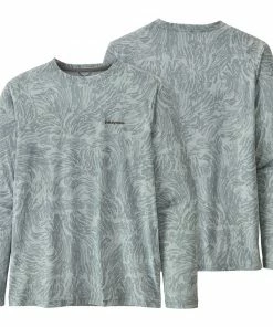 Patagonia Men's Long-Sleeved Cap Cool Daily Fish Graphic Shirt - Clearance