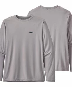 Patagonia Men's Long-Sleeved Cap Cool Daily Fish Graphic Shirt - Clearance