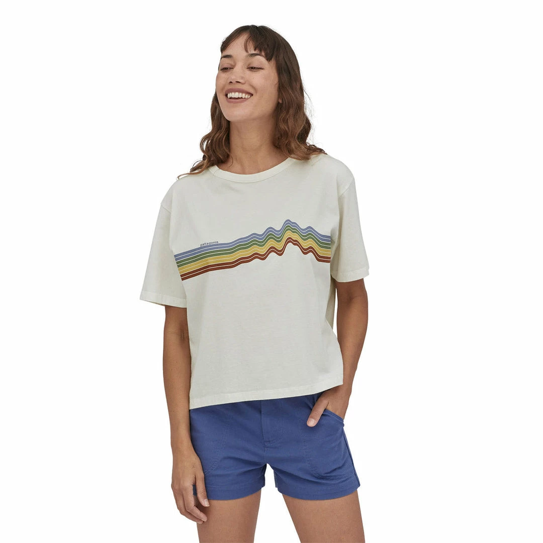 Patagonia Women's Ridge Rise Stripe Organic Easy Cut Tee 4 Patagonia Women's Ridge Rise Stripe Organic Easy Cut Tee