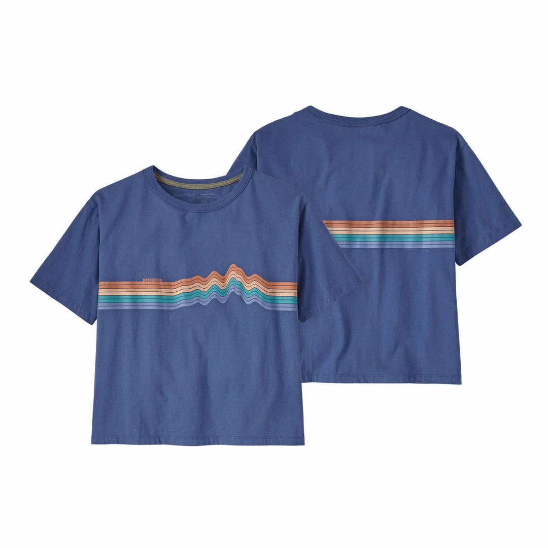 Patagonia Women's Ridge Rise Stripe Organic Easy Cut Tee 6 Patagonia Women's Ridge Rise Stripe Organic Easy Cut Tee