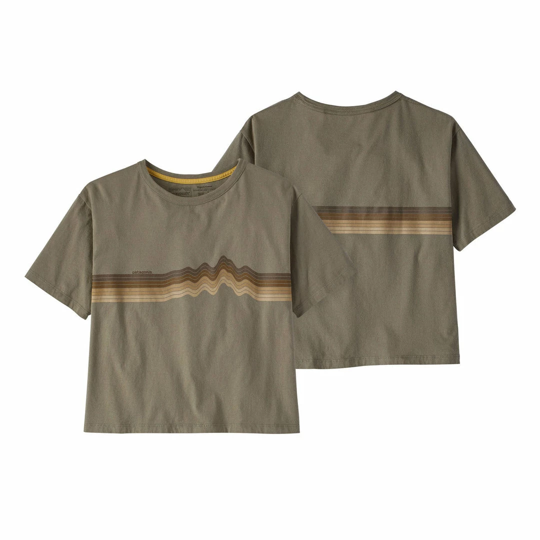 Patagonia Women's Ridge Rise Stripe Organic Easy Cut Tee 9 Patagonia Women's Ridge Rise Stripe Organic Easy Cut Tee
