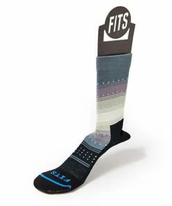 FITS Women's Casual Gradient Stripe Crew Socks