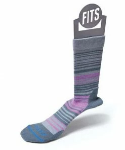 FITS Women's Casual Infinity Stripe Crew Socks