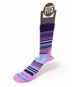 FITS Women's Casual Infinity Stripe Crew Socks