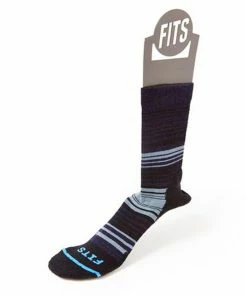 FITS Women's Casual Infinity Stripe Crew Socks