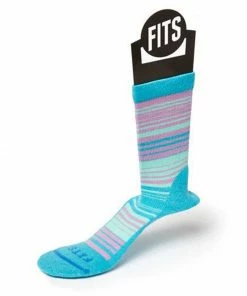 FITS Women's Casual Infinity Stripe Crew Socks