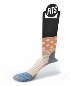 FITS Women's Performance Trail Polka Stripe Quarter Socks