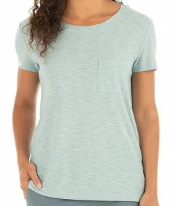 Free Fly Women's Bamboo Slub Channel Pocket Tee
