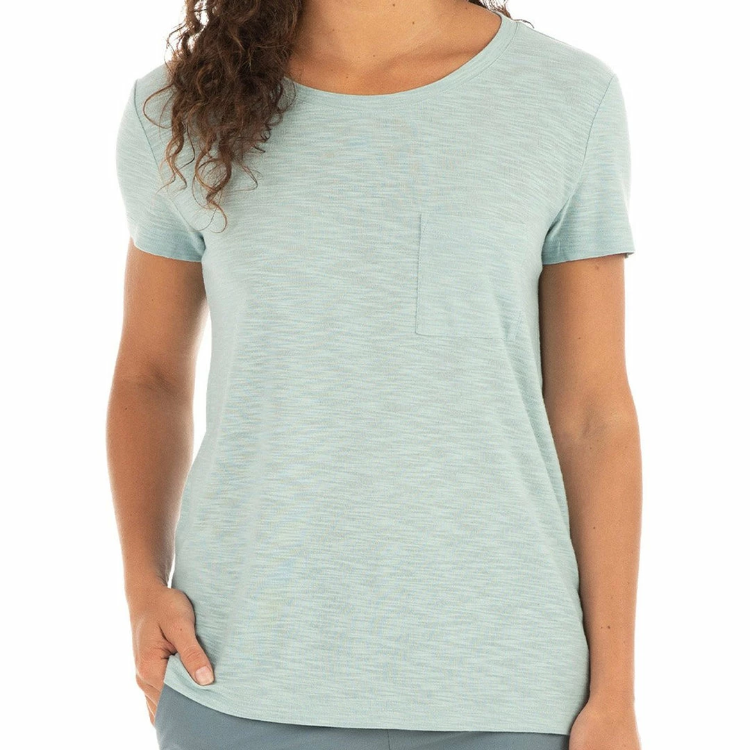 Free Fly Women's Bamboo Slub Channel Pocket Tee 3 Free Fly Women's Bamboo Slub Channel Pocket Tee