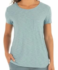 Free Fly Women's Bamboo Slub Channel Pocket Tee 8 Free Fly Women's Bamboo Slub Channel Pocket Tee