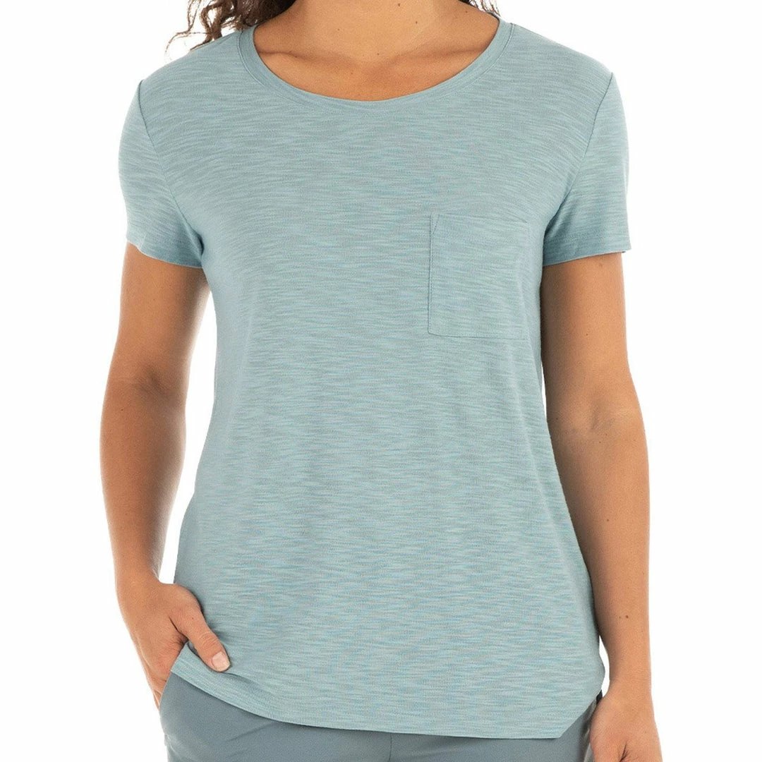 Free Fly Women's Bamboo Slub Channel Pocket Tee 5 Free Fly Women's Bamboo Slub Channel Pocket Tee